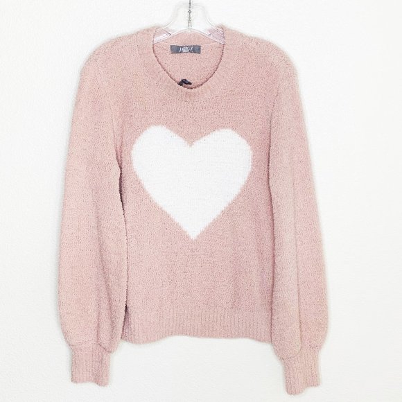 Marled Sweaters - Marled Reunited Clothing NWT Pink Heart Sweater